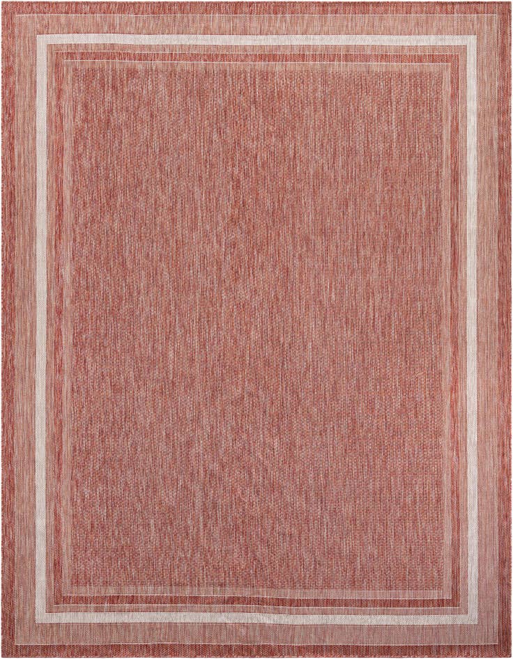 Detail image of 10' x 13' 1 Easy-Clean Border Indoor / Outdoor Rug