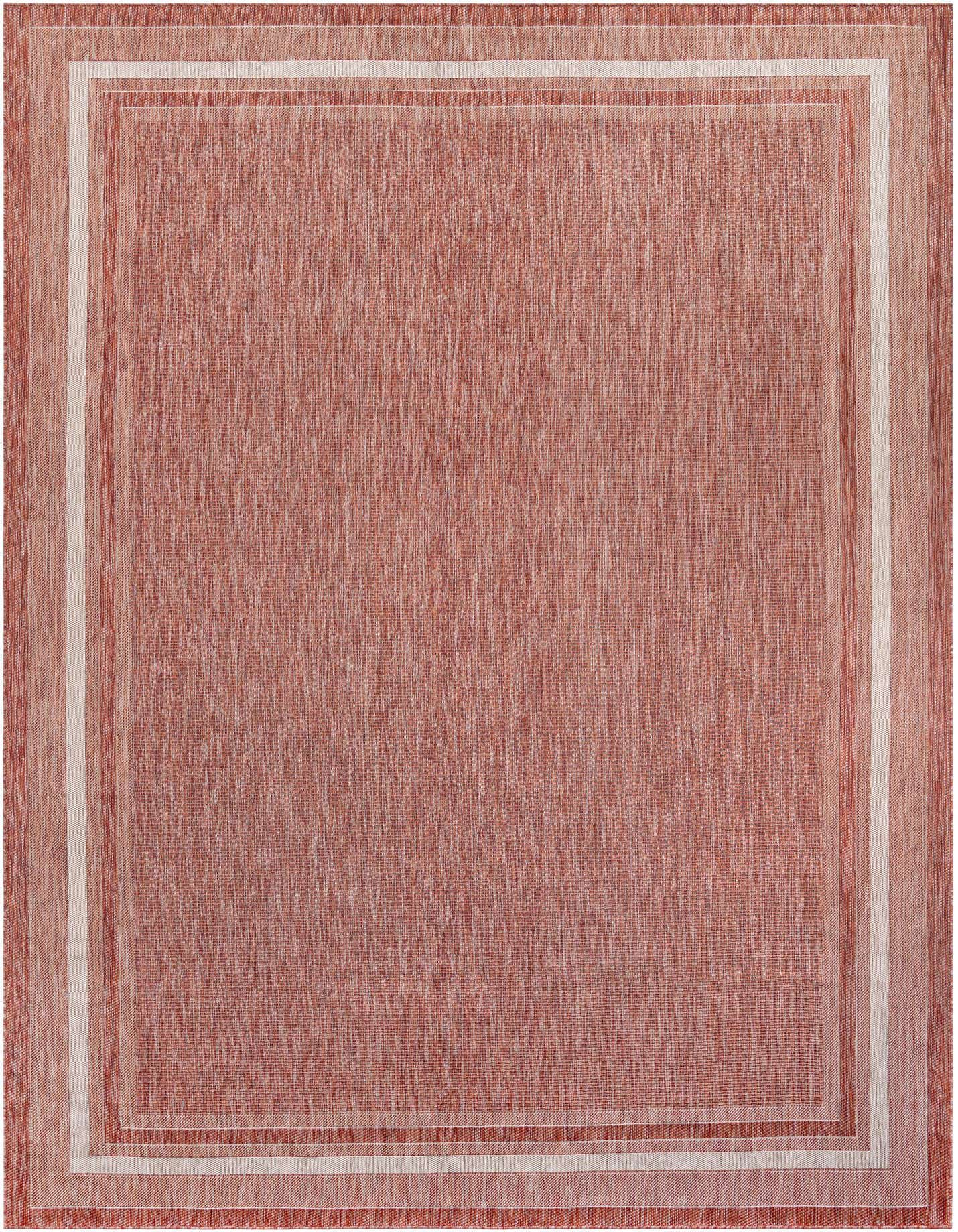 10' x 14' 1 Easy-Clean Border Indoor / Outdoor Rug