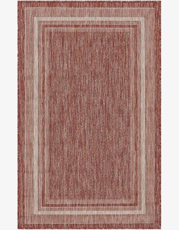 3' 1 x 5' 3 Easy-Clean Border Indoor / Outdoor Rug