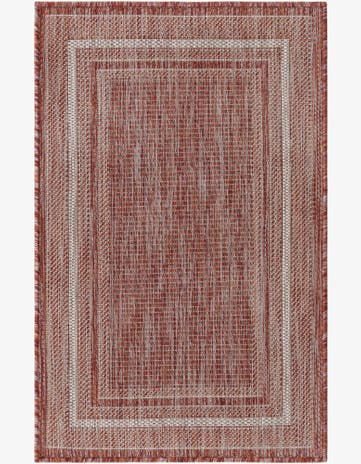 2' x 3' 1 Easy-Clean Border Indoor / Outdoor Rug