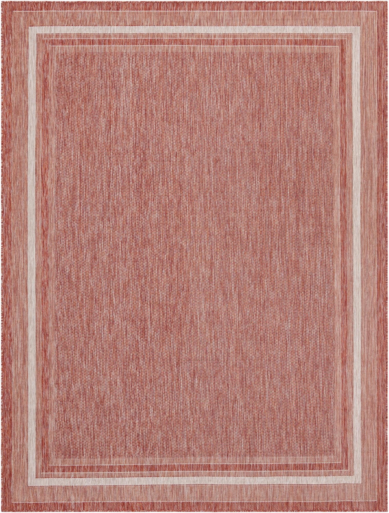 Primary image 9' x 12'  Washable Border Indoor / Outdoor Rug