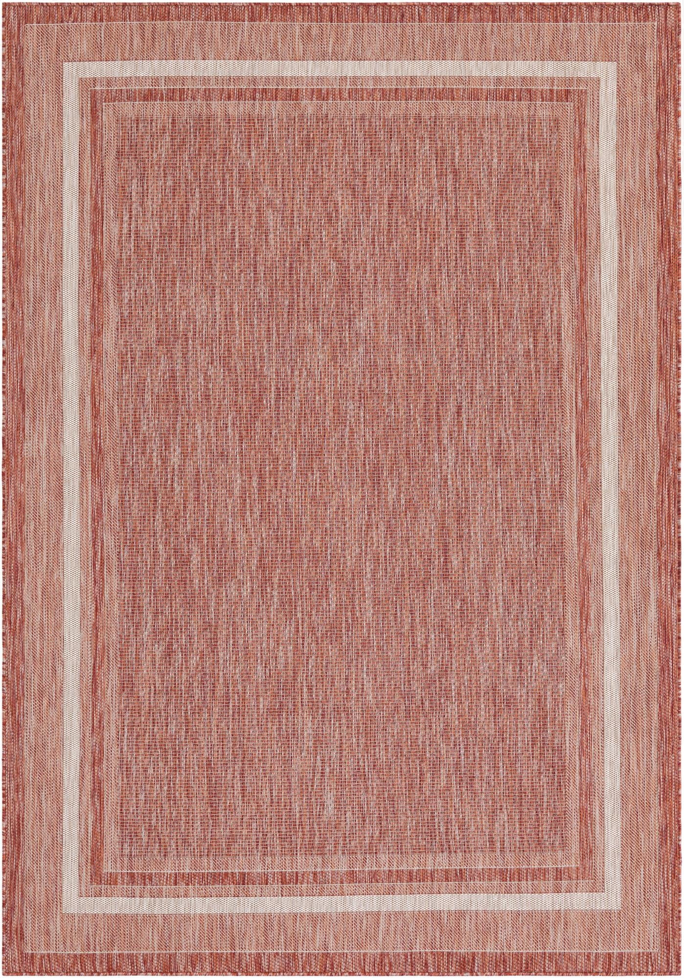 Primary image 7' x 10'  Washable Border Indoor / Outdoor Rug