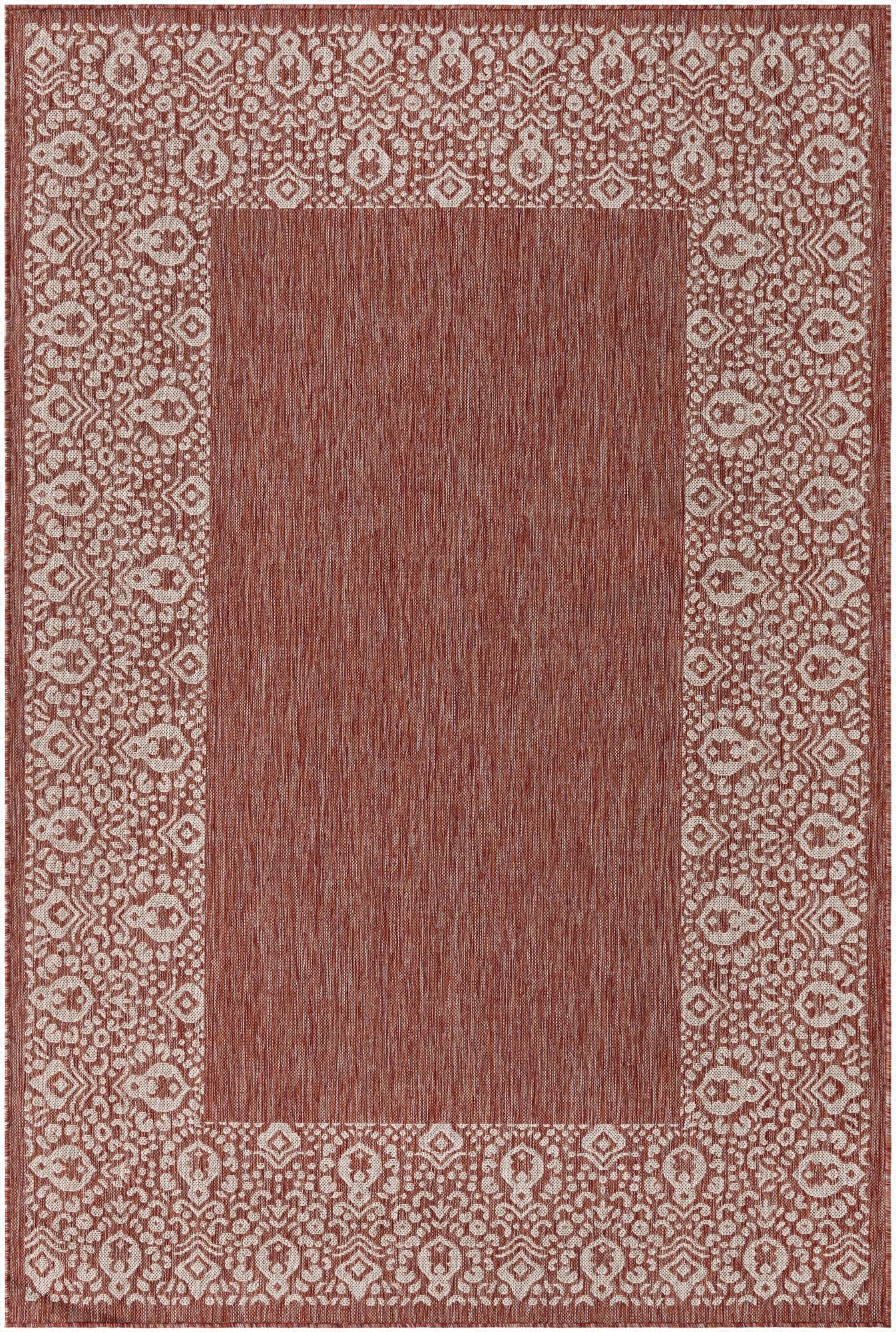Primary image 6' x 9'  Washable Border Indoor / Outdoor Rug