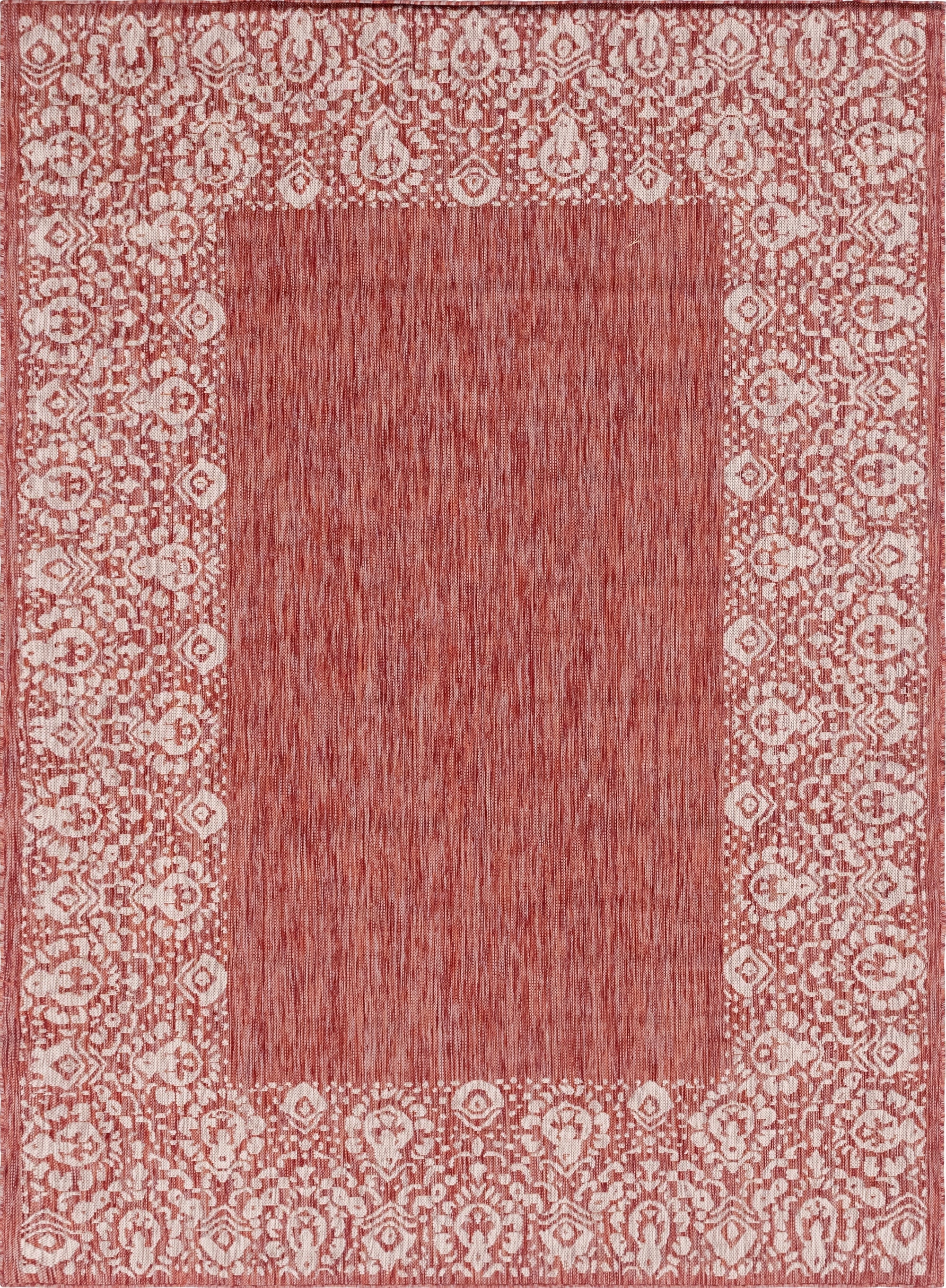 7' x 10'  Washable Border Indoor / Outdoor Rug