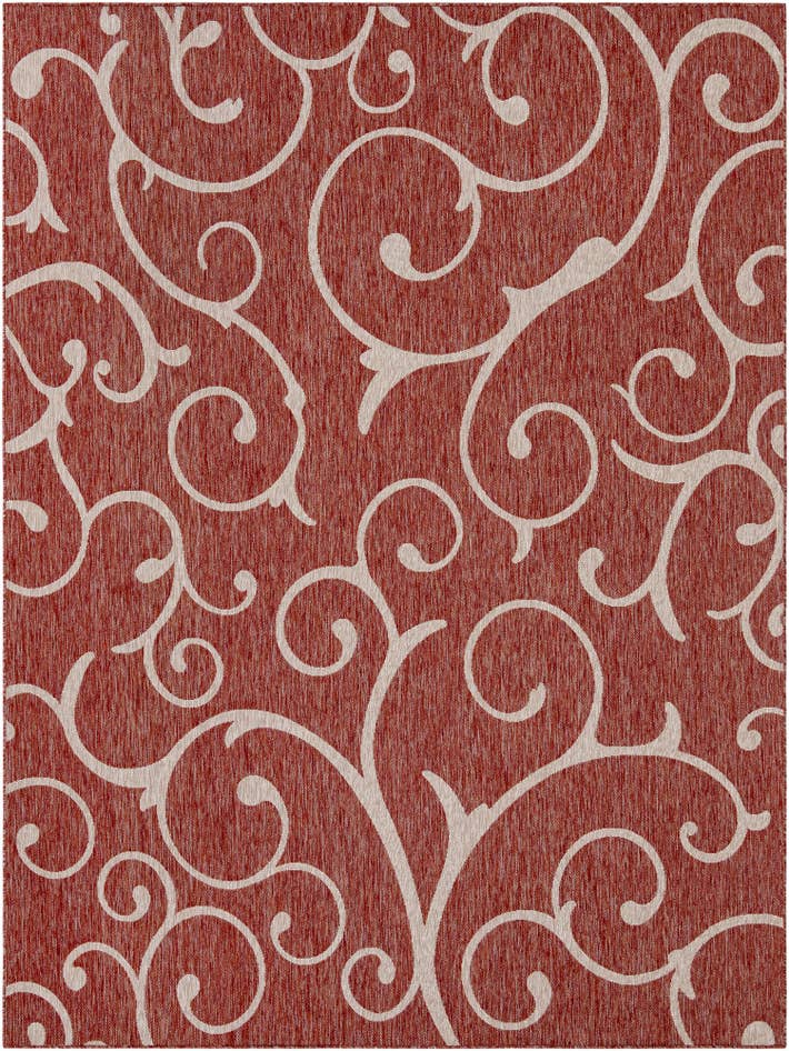 Detail image of 9' x 12' Easy-Clean Botanical Indoor / Outdoor Rug