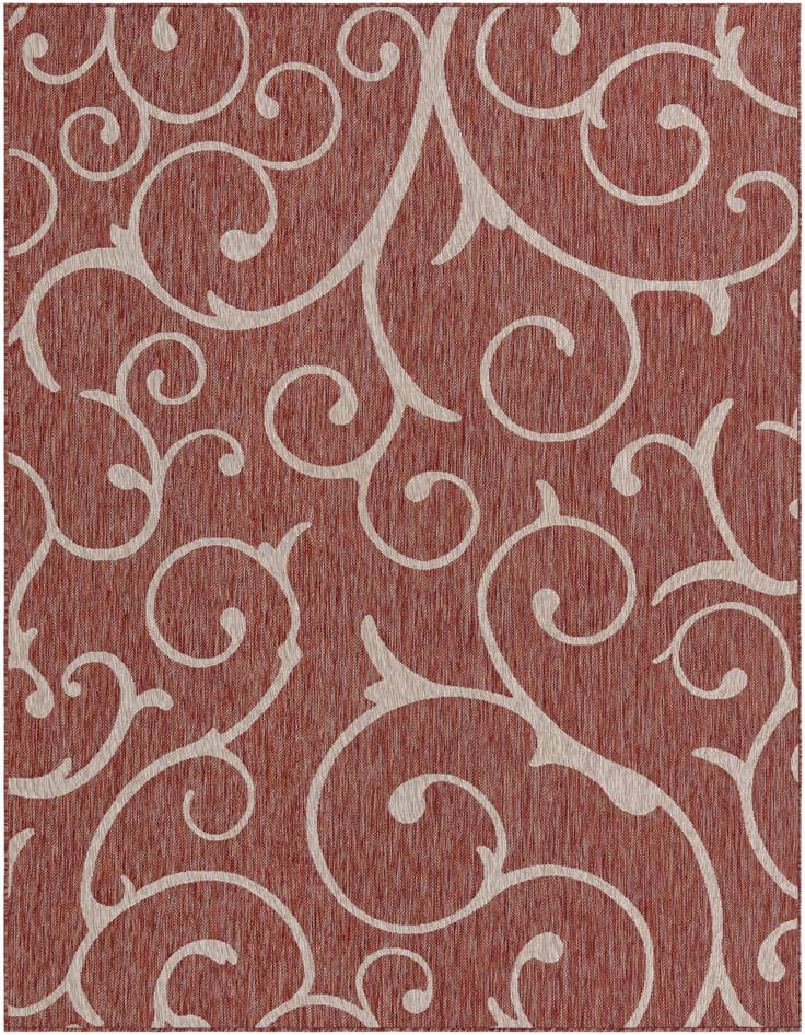 Detail image of 7' 10 x 11' Easy-Clean Botanical Indoor / Outdoor Rug
