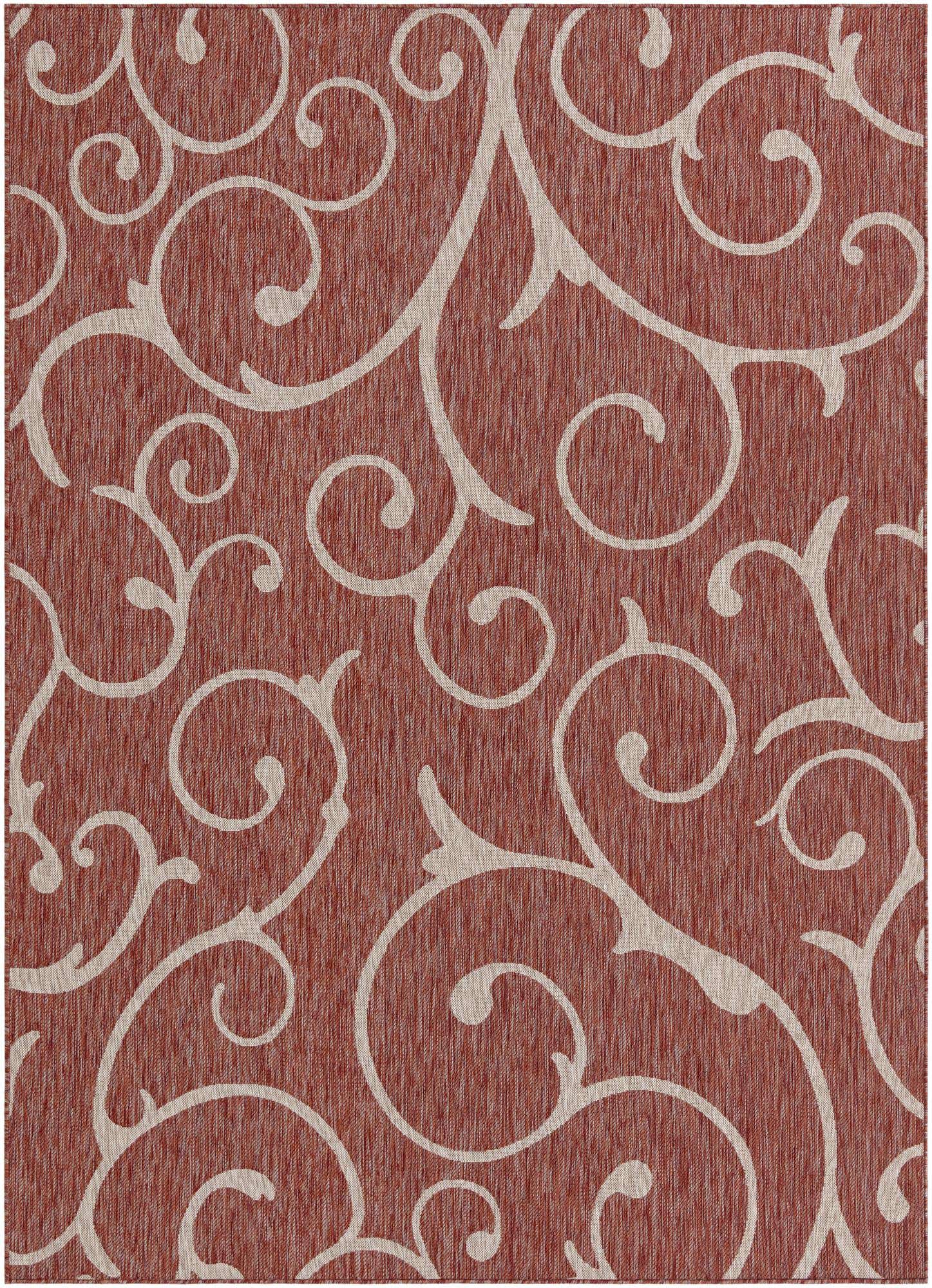 7' 10 x 11' Easy-Clean Botanical Indoor / Outdoor Rug