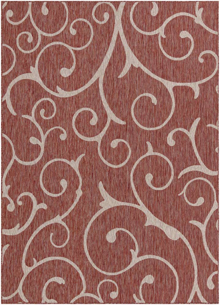 7' 10 x 11' Easy-Clean Botanical Indoor / Outdoor Rug