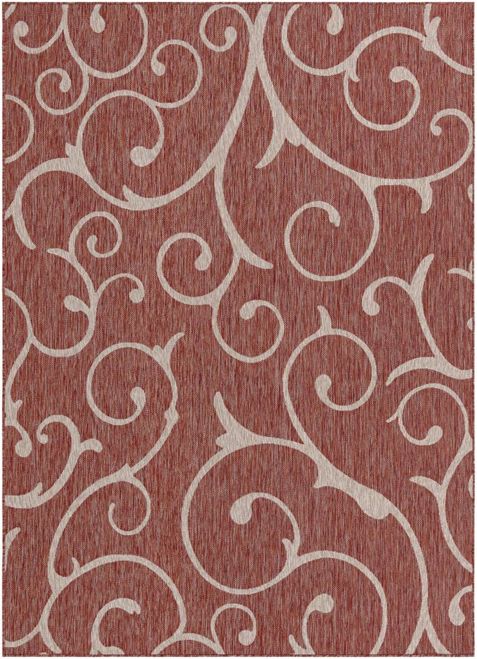 Detail image of 7' 10 x 11' Easy-Clean Botanical Indoor / Outdoor Rug