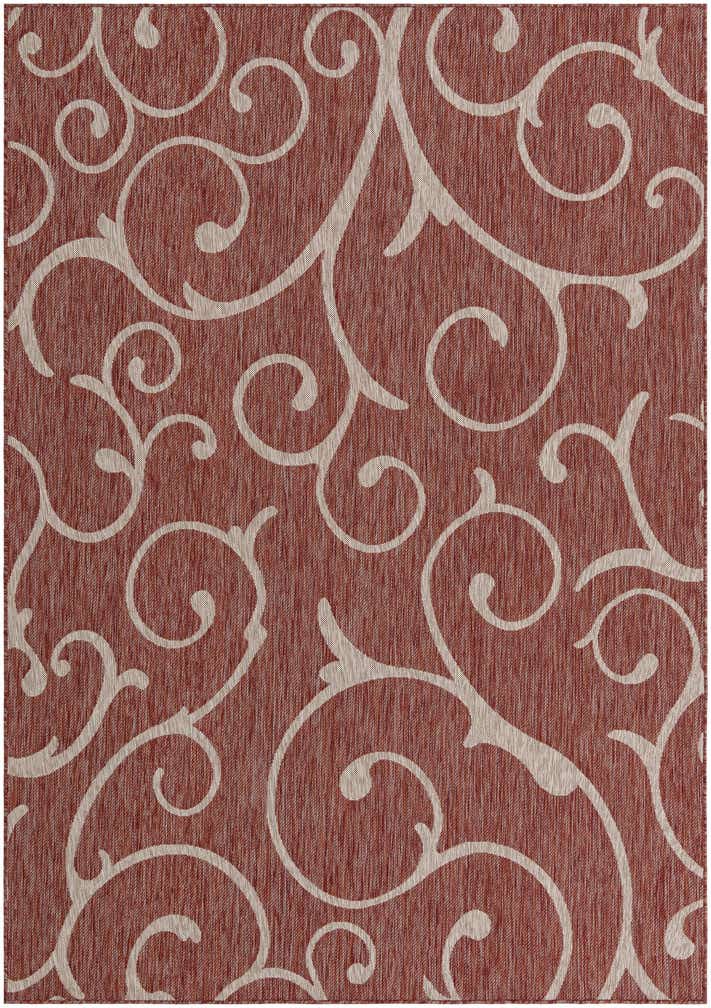 7' x 10' Easy-Clean Botanical Indoor / Outdoor Rug