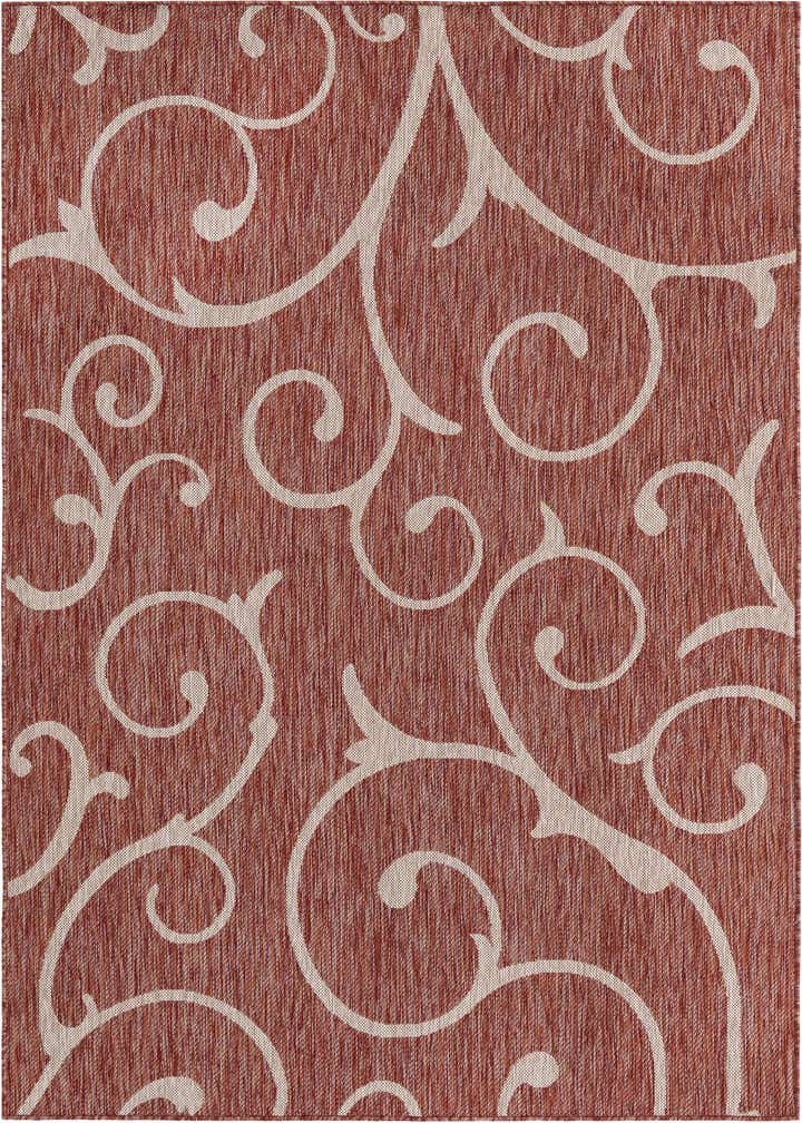 5' 3 x 8' Easy-Clean Botanical Indoor / Outdoor Rug