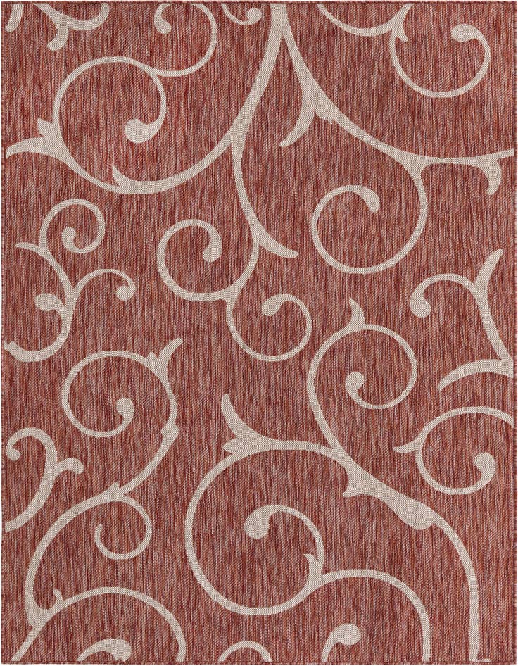 Detail image of 5' 3 x 8' Easy-Clean Botanical Indoor / Outdoor Rug