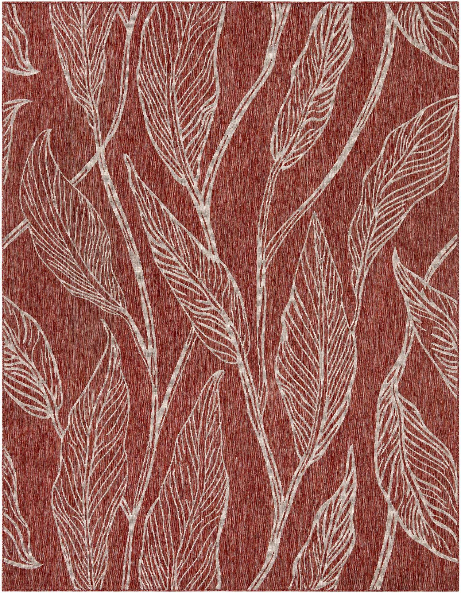9' x 12' Easy-Clean Botanical Indoor / Outdoor Rug