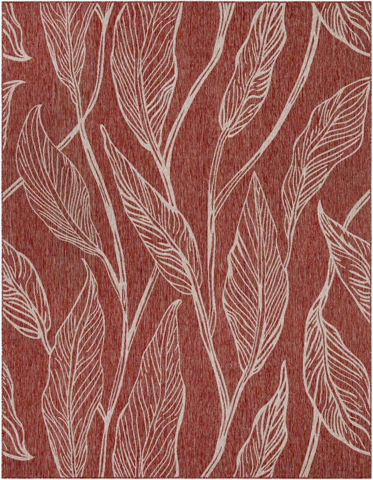 Detail image of 9' x 12' Easy-Clean Botanical Indoor / Outdoor Rug