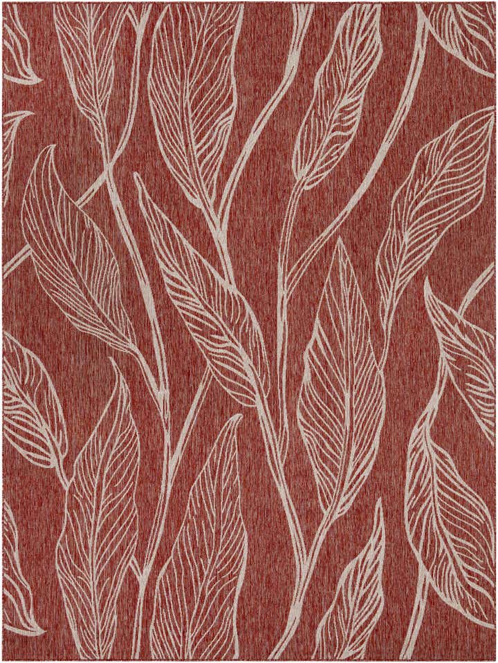 9' x 12' Easy-Clean Botanical Indoor / Outdoor Rug