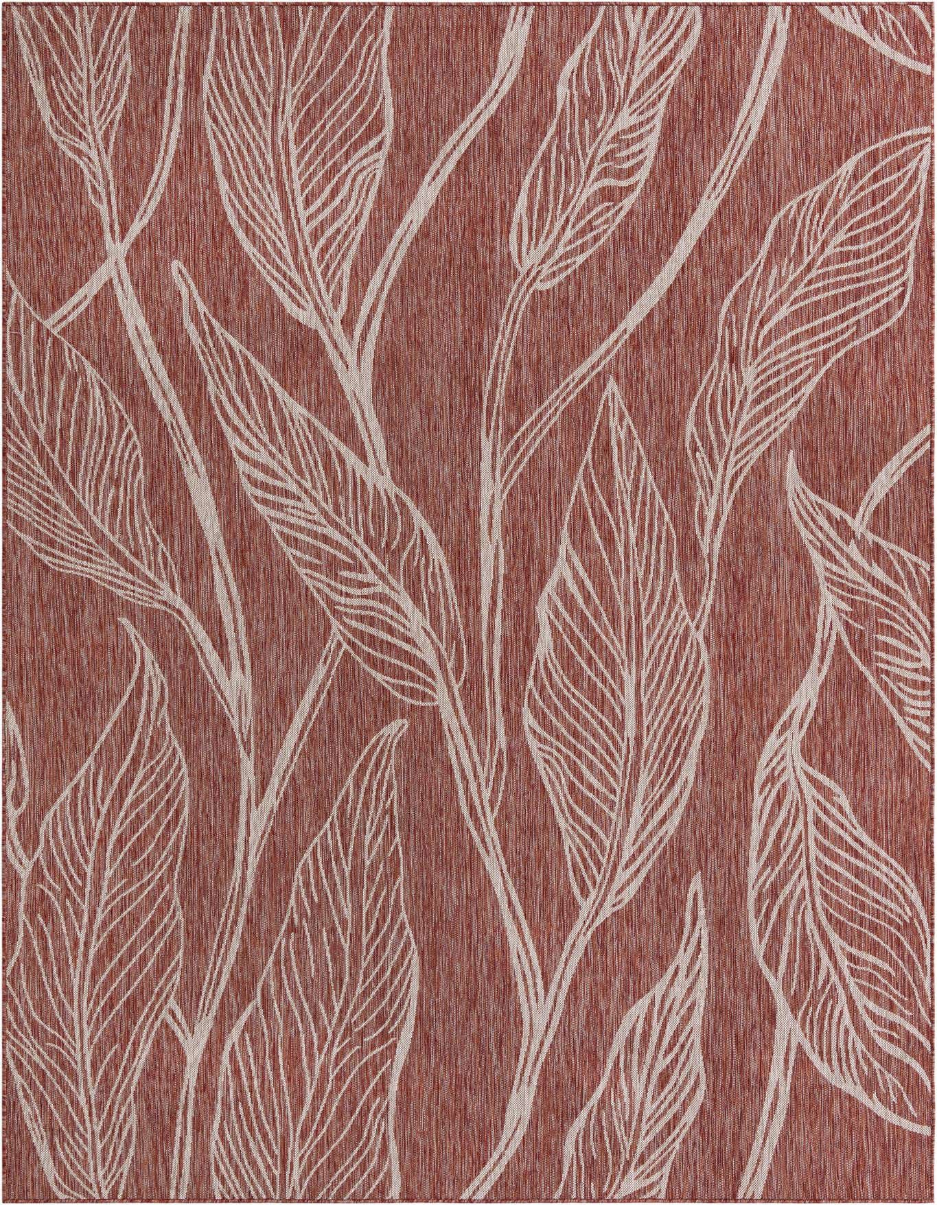 7' 10 x 11' Easy-Clean Botanical Indoor / Outdoor Rug