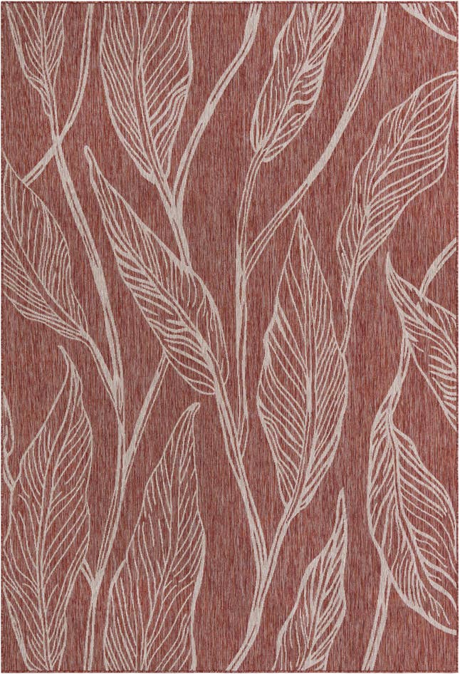 Detail image of 7' 10 x 11' Easy-Clean Botanical Indoor / Outdoor Rug