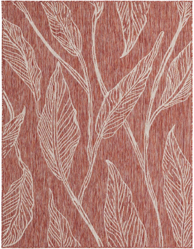 Detail image of 5' 3 x 8' Easy-Clean Botanical Indoor / Outdoor Rug