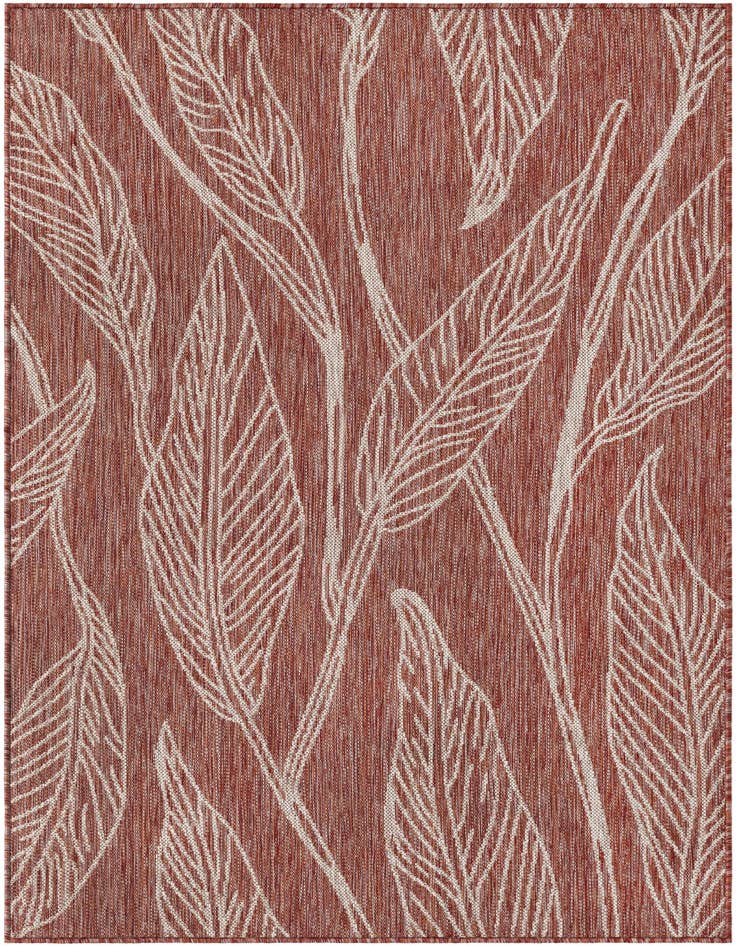 Detail image of 4' x 6' Easy-Clean Botanical Indoor / Outdoor Rug