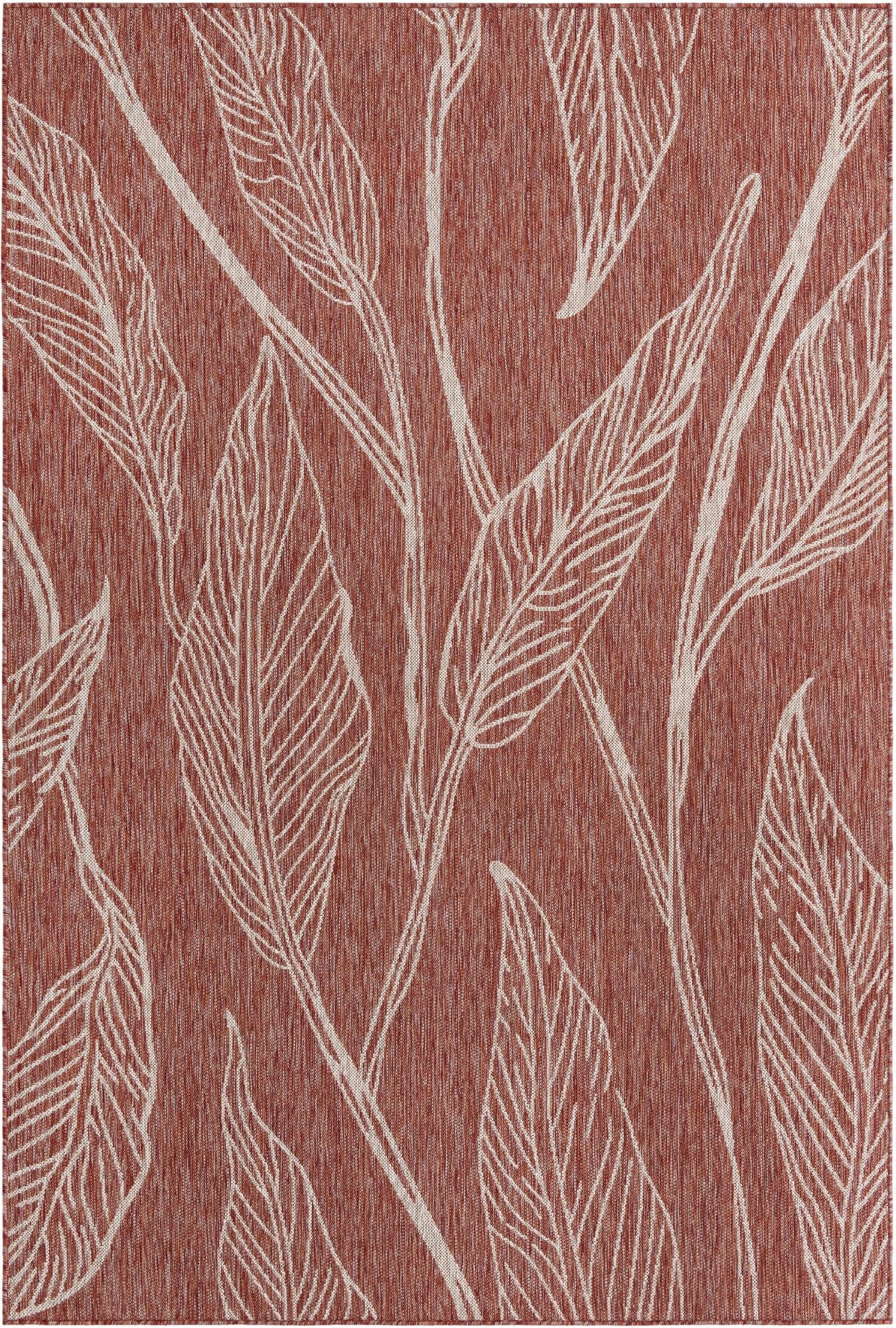 Primary image 6' x 9'  Washable Botanical Indoor / Outdoor Rug