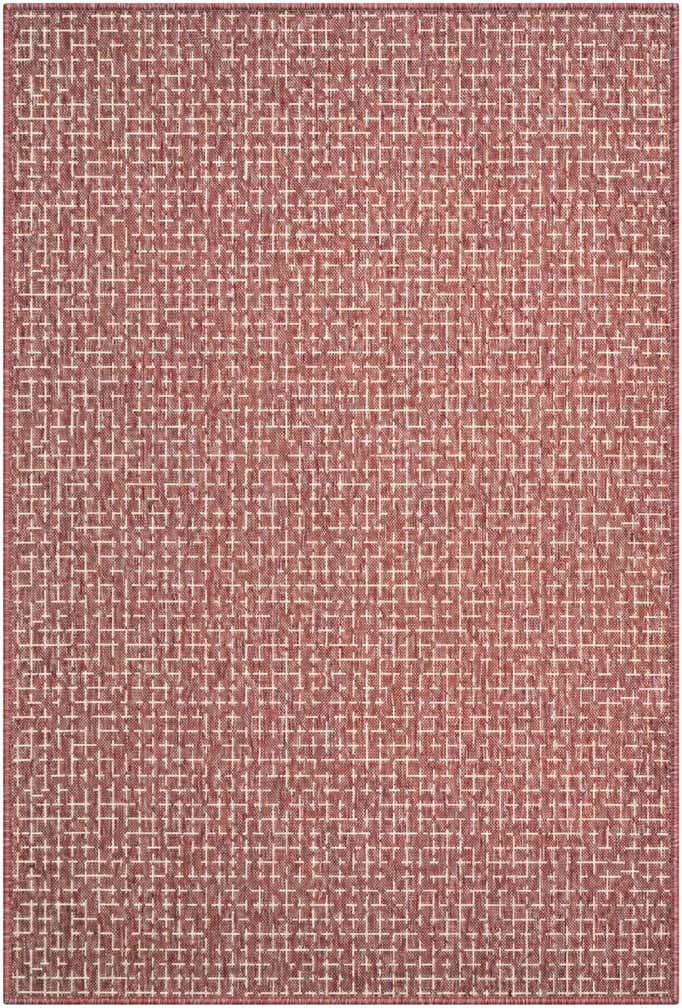 4' x 6' Easy-Clean Checkered Indoor / Outdoor Rug