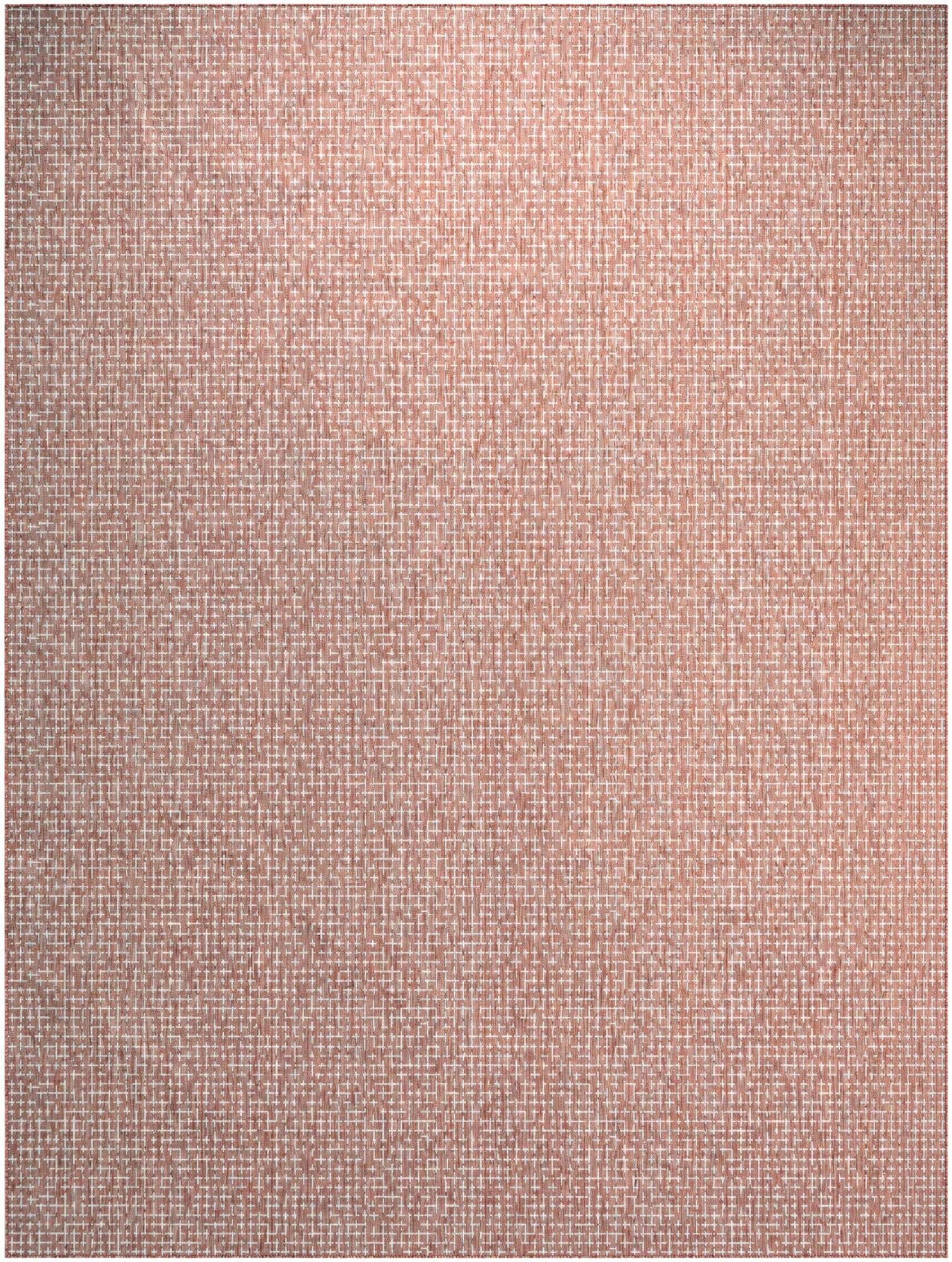 9' x 12' Easy-Clean Checkered Indoor / Outdoor Rug