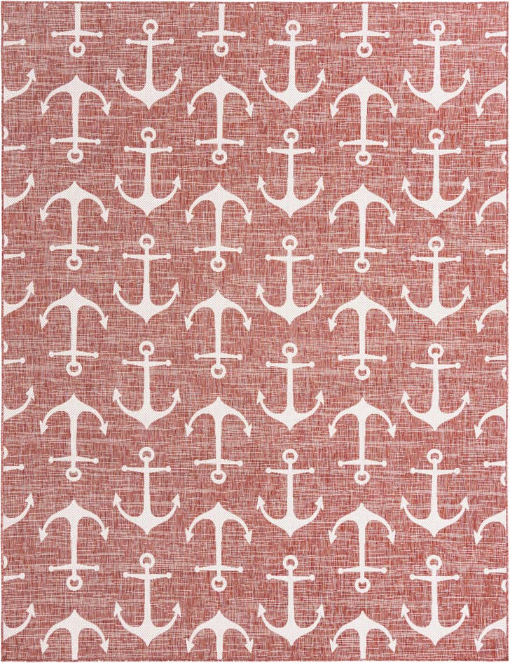Detail image of 9' x 12' Easy-Clean Coastal Indoor / Outdoor Rug