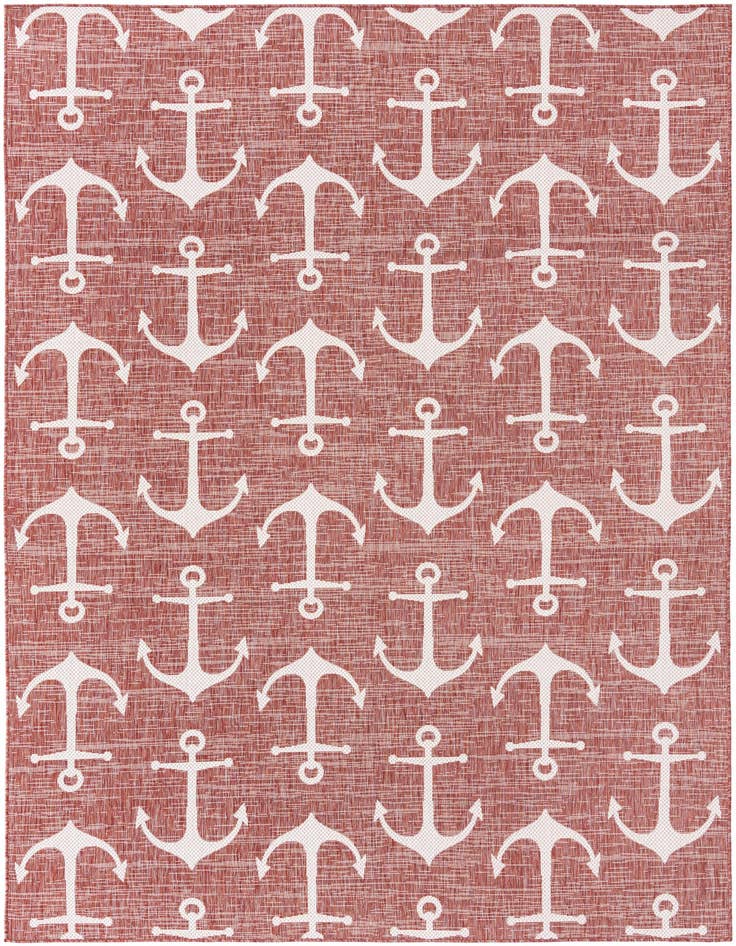 Detail image of 7' 10 x 11' Easy-Clean Coastal Indoor / Outdoor Rug