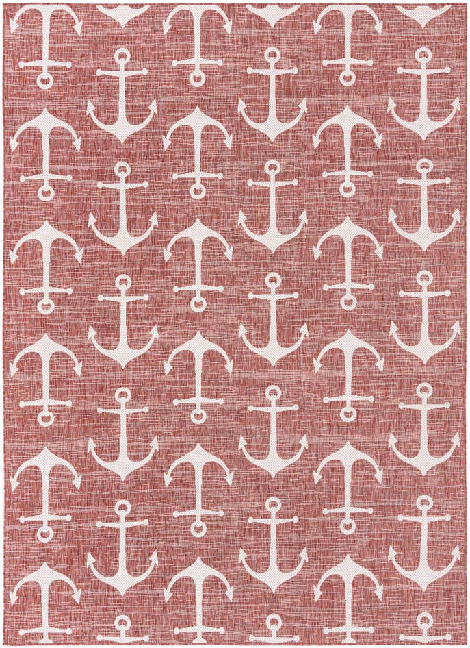 Detail image of 7' 10 x 11' Easy-Clean Coastal Indoor / Outdoor Rug