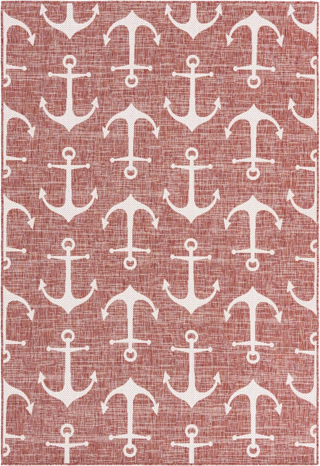 Detail image of 6' x 9' Easy-Clean Coastal Indoor / Outdoor Rug