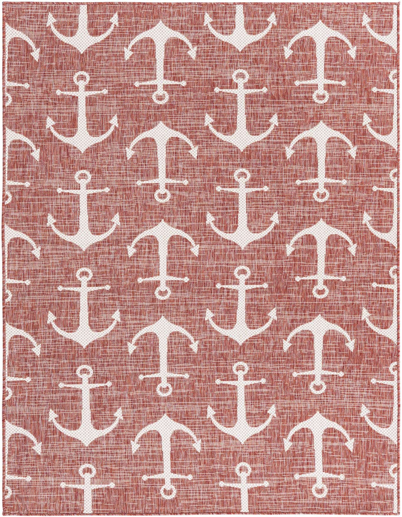 5' 3 x 8' Easy-Clean Coastal Indoor / Outdoor Rug