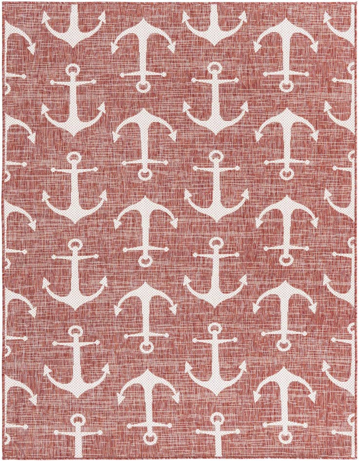 Detail image of 5' 3 x 8' Easy-Clean Coastal Indoor / Outdoor Rug
