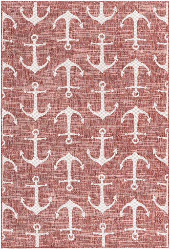 5' 3 x 8' Easy-Clean Coastal Indoor / Outdoor Rug