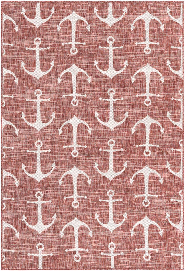 Detail image of 5' 3 x 8' Easy-Clean Coastal Indoor / Outdoor Rug