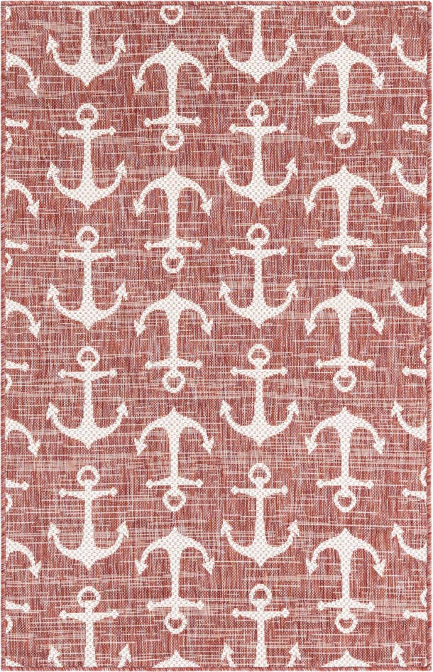 Detail image of 3' x 5' 3 Easy-Clean Coastal Indoor / Outdoor Rug