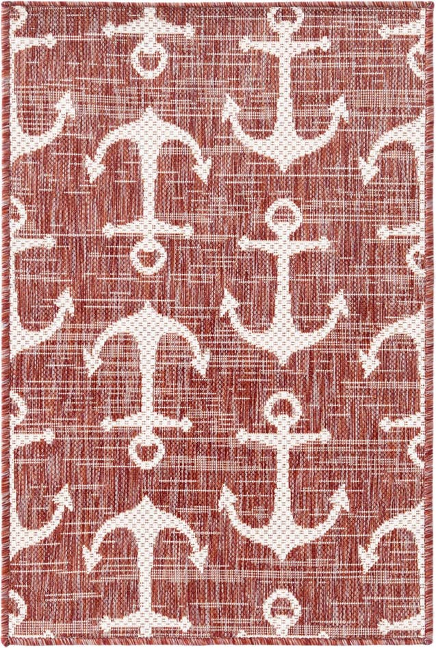 Detail image of 2' x 3' Easy-Clean Coastal Indoor / Outdoor Rug