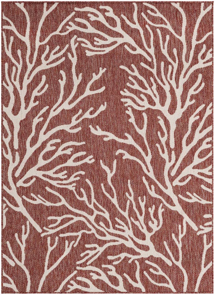 Detail image of 5' 3 x 7' Easy-Clean Coastal Indoor / Outdoor Rug