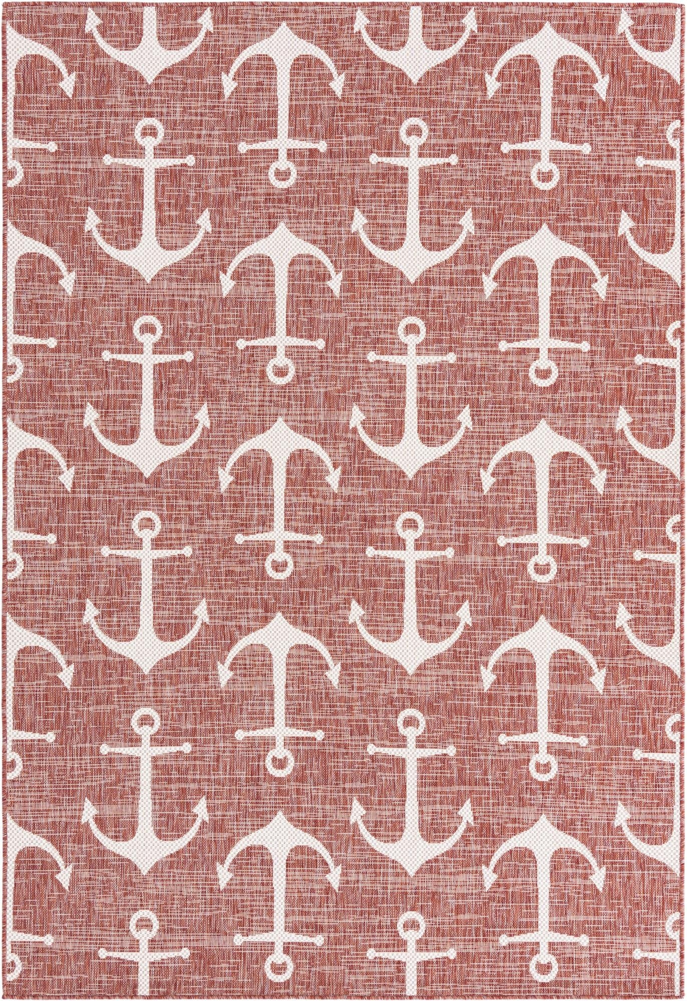 6' x 9'  Washable Coastal Indoor / Outdoor Rug