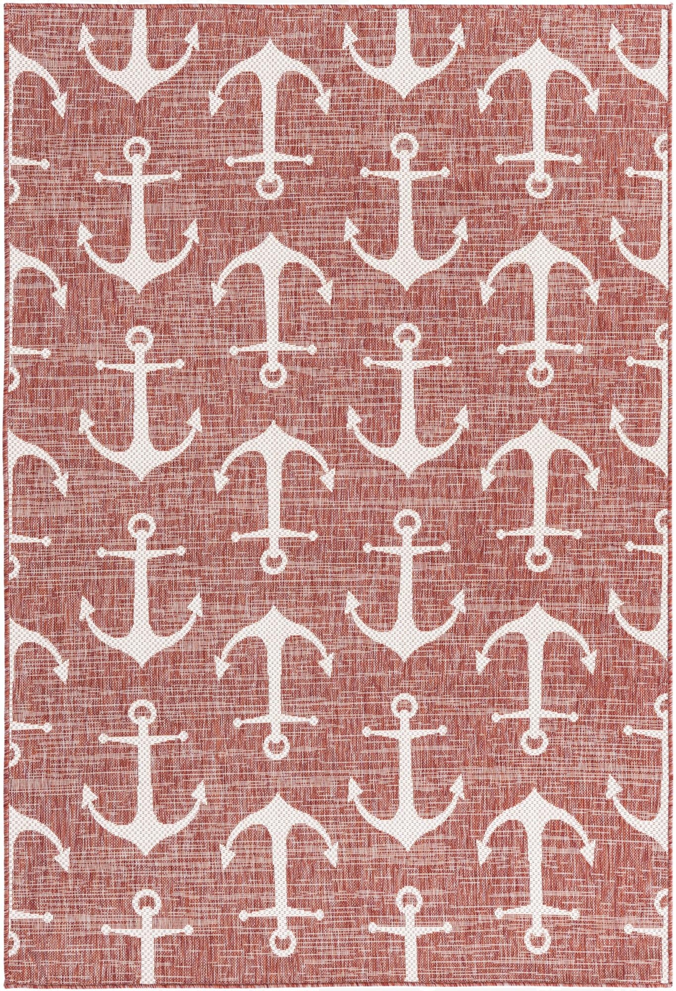5' 3 x 8'  Washable Coastal Indoor / Outdoor Rug