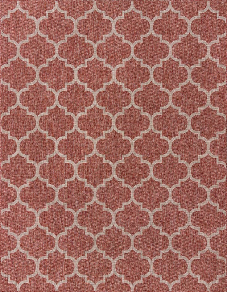 Detail image of 7' 10 x 11' Easy-Clean Lattice Indoor / Outdoor Rug