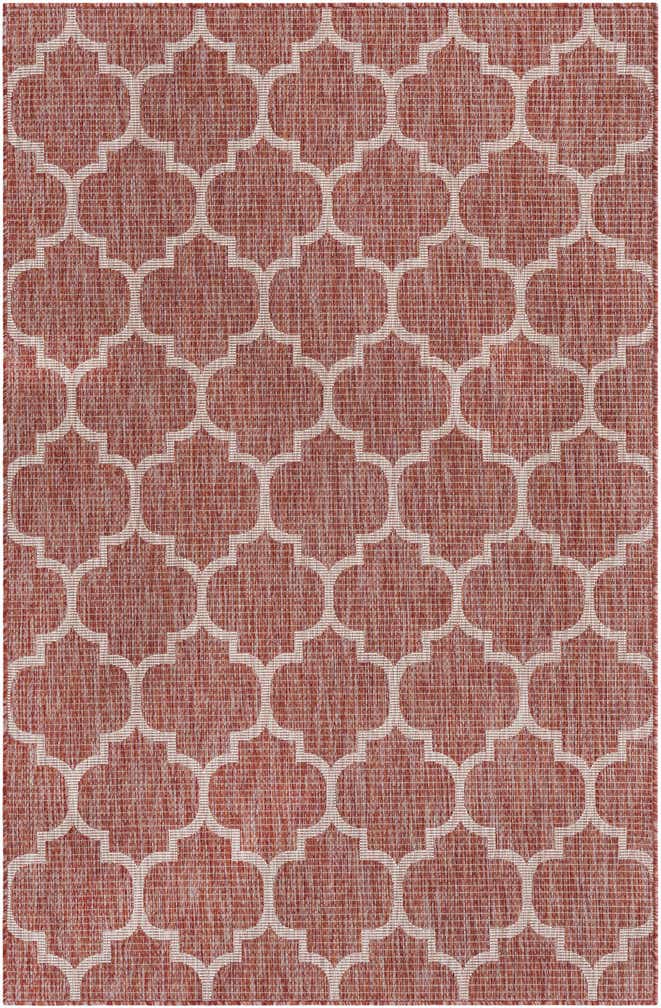 5' 3 x 8' Easy-Clean Lattice Indoor / Outdoor Rug