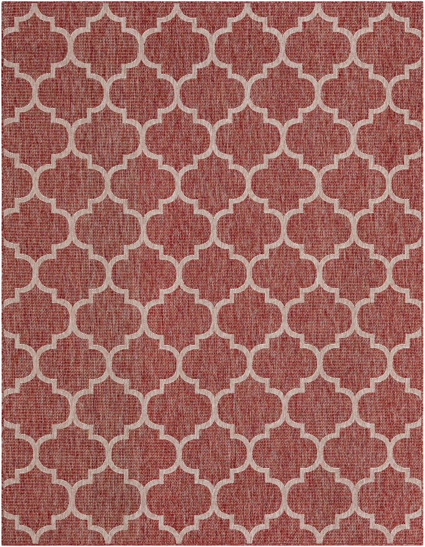 7' x 10' Easy-Clean Lattice Indoor / Outdoor Rug