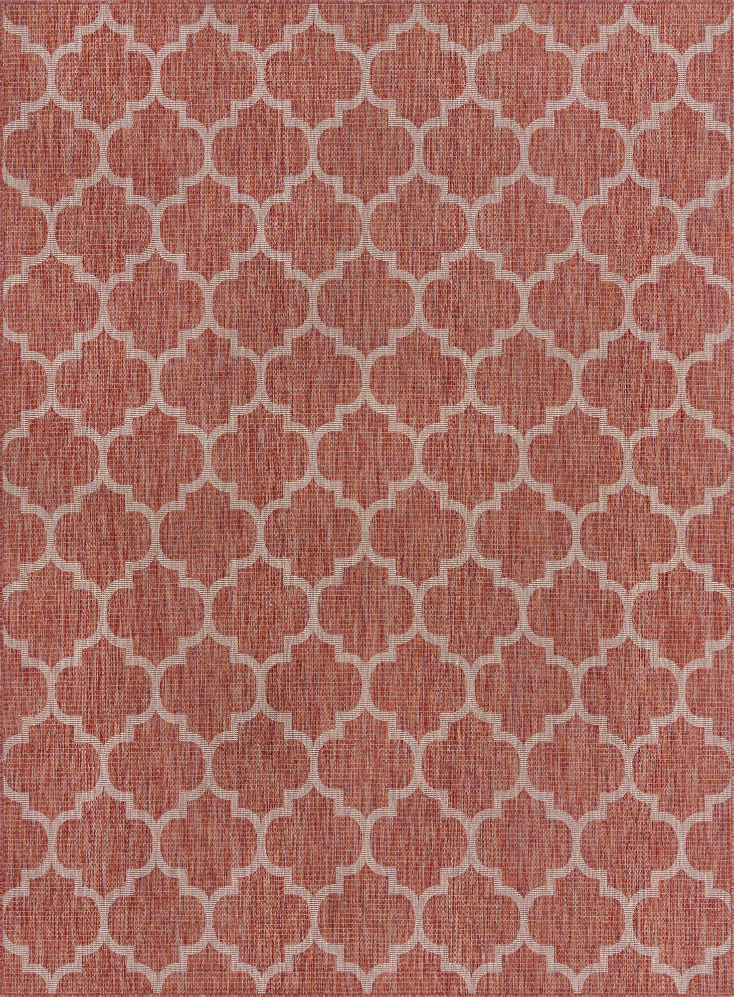 9' x 12' Easy-Clean Lattice Indoor / Outdoor Rug