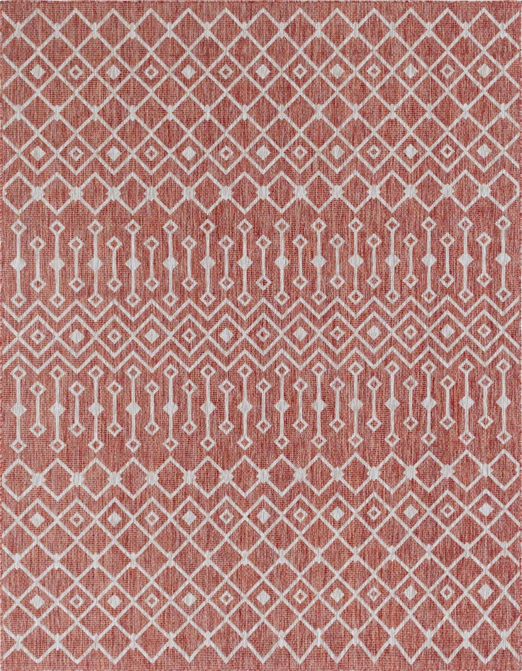Detail image of 7' 10 x 11' Easy-Clean Lattice Indoor / Outdoor Rug