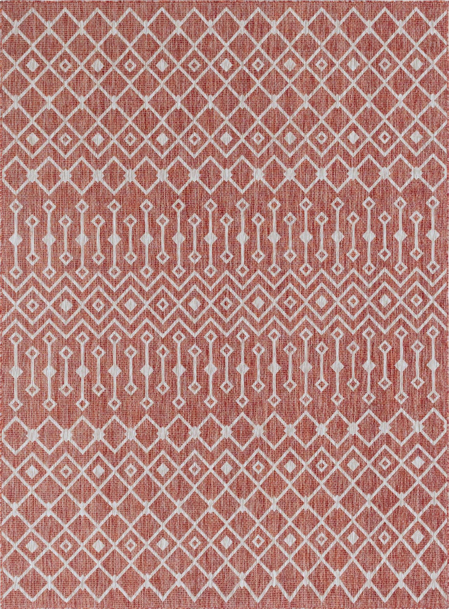 7' 10 x 11' Easy-Clean Lattice Indoor / Outdoor Rug