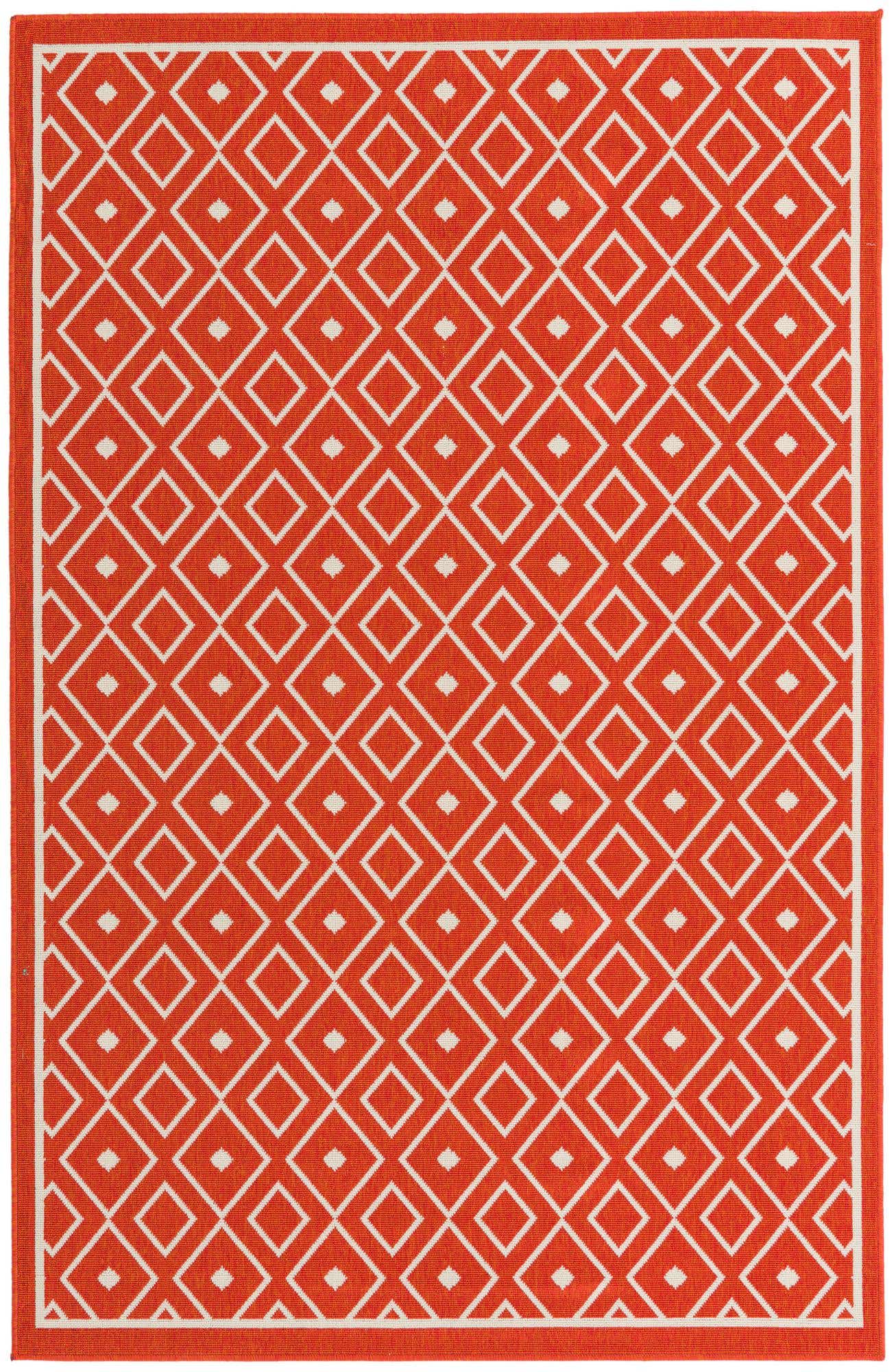 5' 3 x 8' Easy-Clean Lattice Indoor / Outdoor Rug