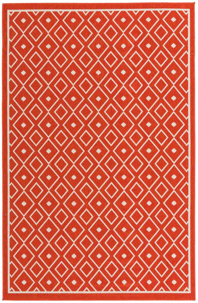 5' 3 x 8' Easy-Clean Lattice Indoor / Outdoor Rug
