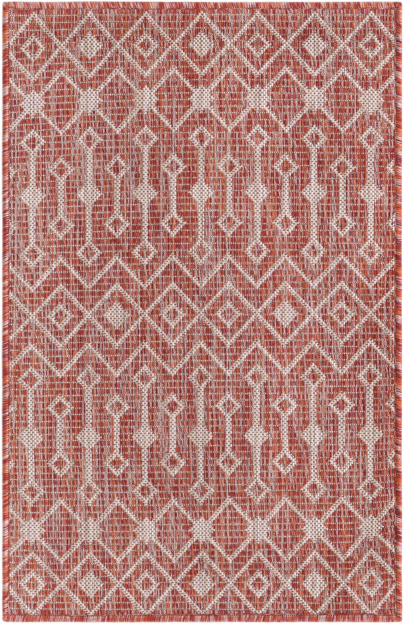 2' x 3' 1 Easy-Clean Lattice Indoor / Outdoor Rug