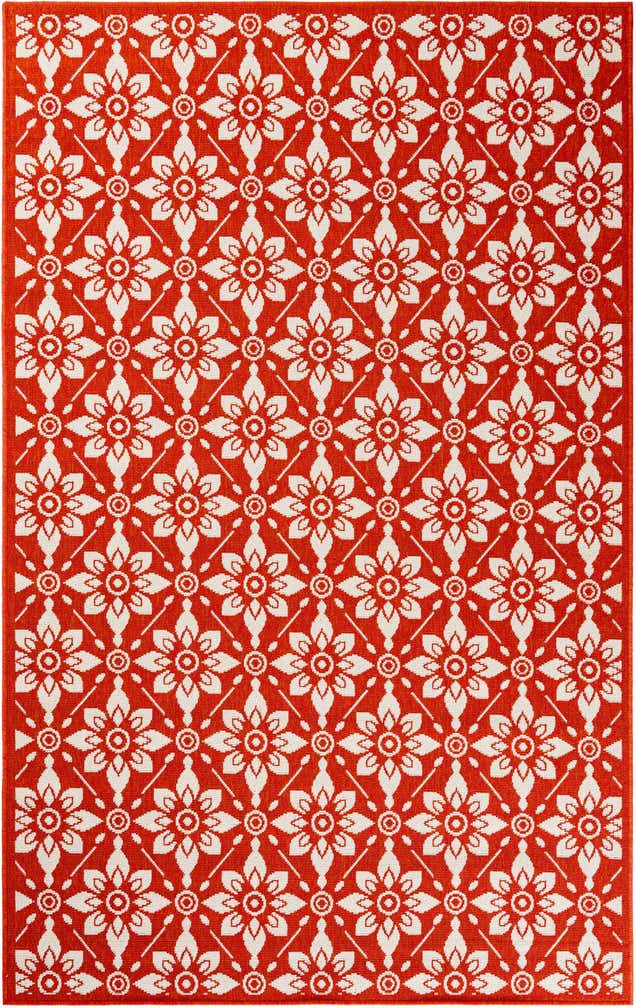 5' x 8' Easy-Clean Lattice Indoor / Outdoor Rug