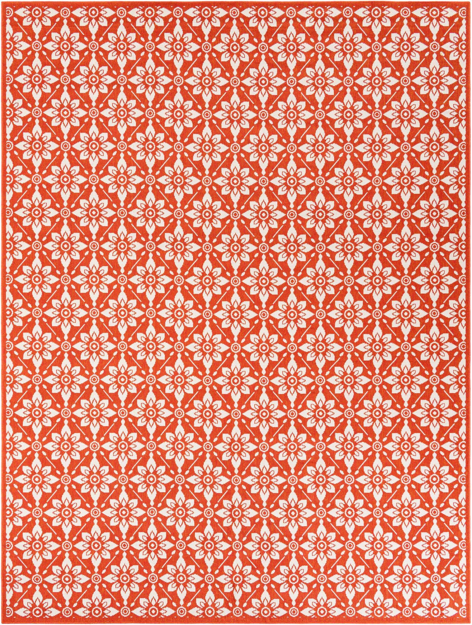 9' x 12' Easy-Clean Lattice Indoor / Outdoor Rug